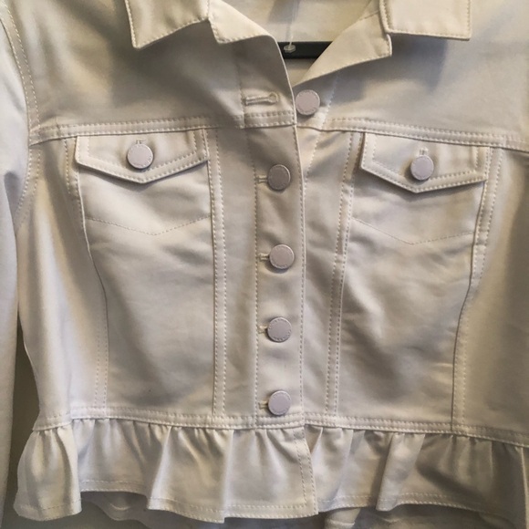 Calvin Klein nwot crop ruffle jacket - Picture 4 of 9